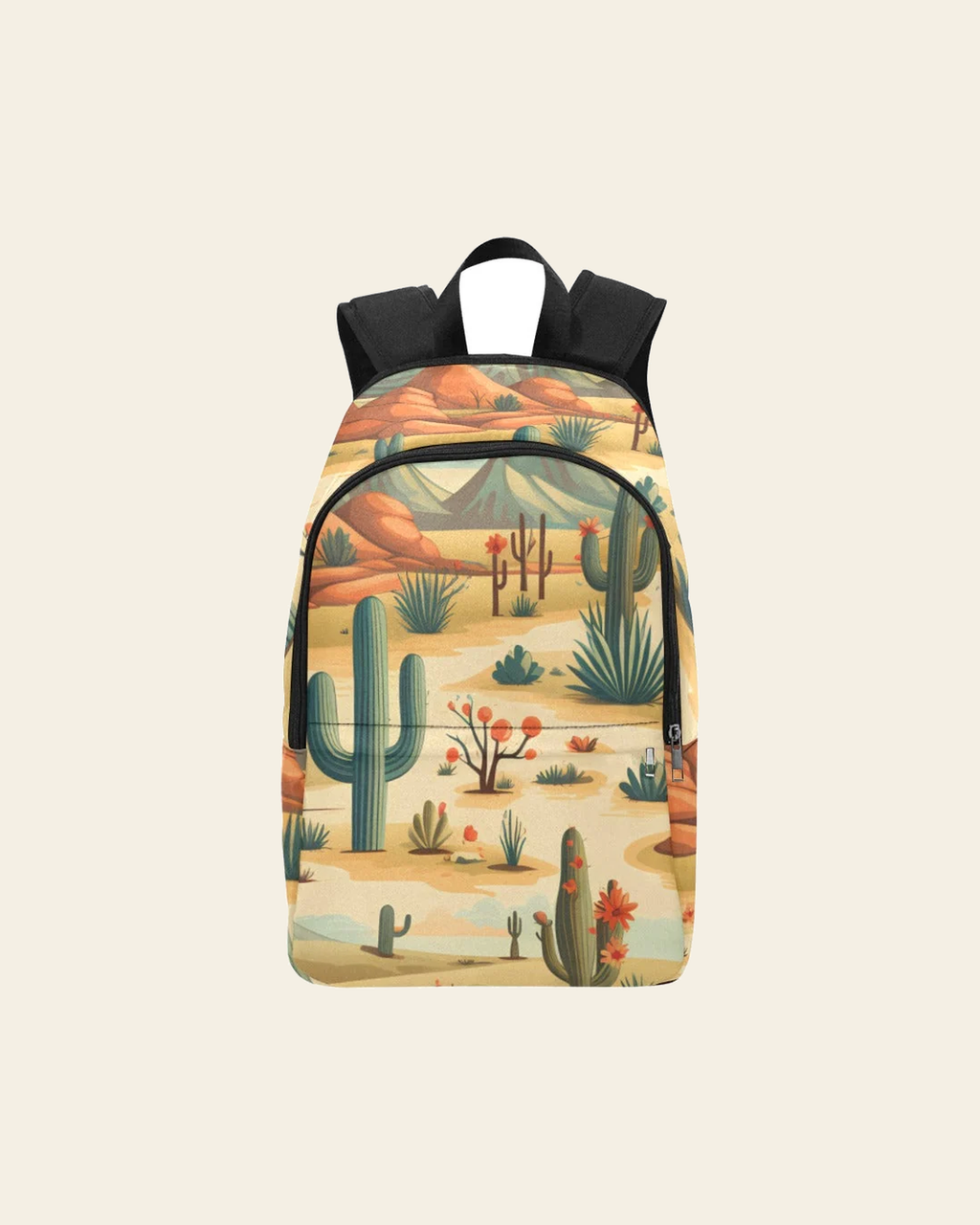 Southwestern Desert Backpack on a warm cream background