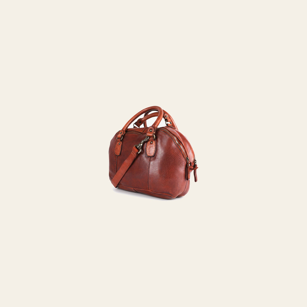 Spaghetti Western Swc124Bcg Tote Vintage Handmade Drum Dyed Genuine European Cowhide Leather Women Bag Western Handbag Purse