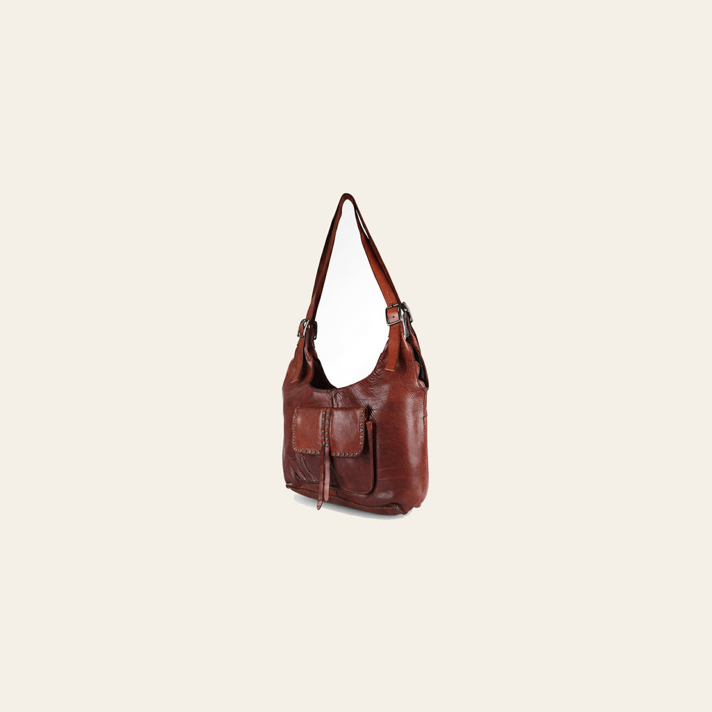 Spaghetti Western Swc125Cg Tote Vintage Handmade Drum Dyed Genuine European Cowhide Leather Women Bag Western Handbag Purse