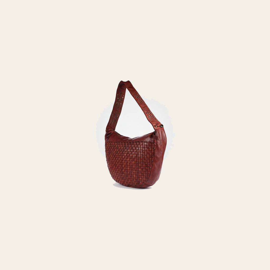 Spaghetti Western Swc129Cg Hobo Vintage Handmade Drum Dyed Genuine European Cowhide Leather Women Bag Western Handbag Purse