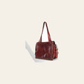 Spaghetti Western Swc133Cg Tote Vintage Handmade Drum Dyed Genuine European Cowhide Leather Women Bag Western Handbag Purse