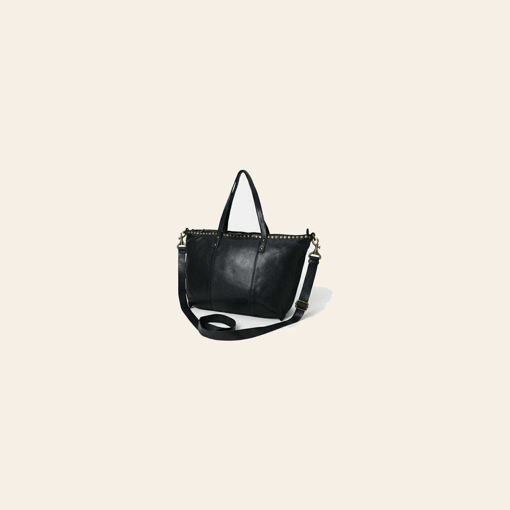 Spaghetti Western Swc135Ablk Tote Vintage Handmade Drum Dyed Genuine European Cowhide Leather Women Bag Western Handbag Purse