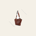 Spaghetti Western Swc136Btan Hobo Vintage Handmade Drum Dyed Genuine European Cowhide Leather Women Bag Western Handbag Purse