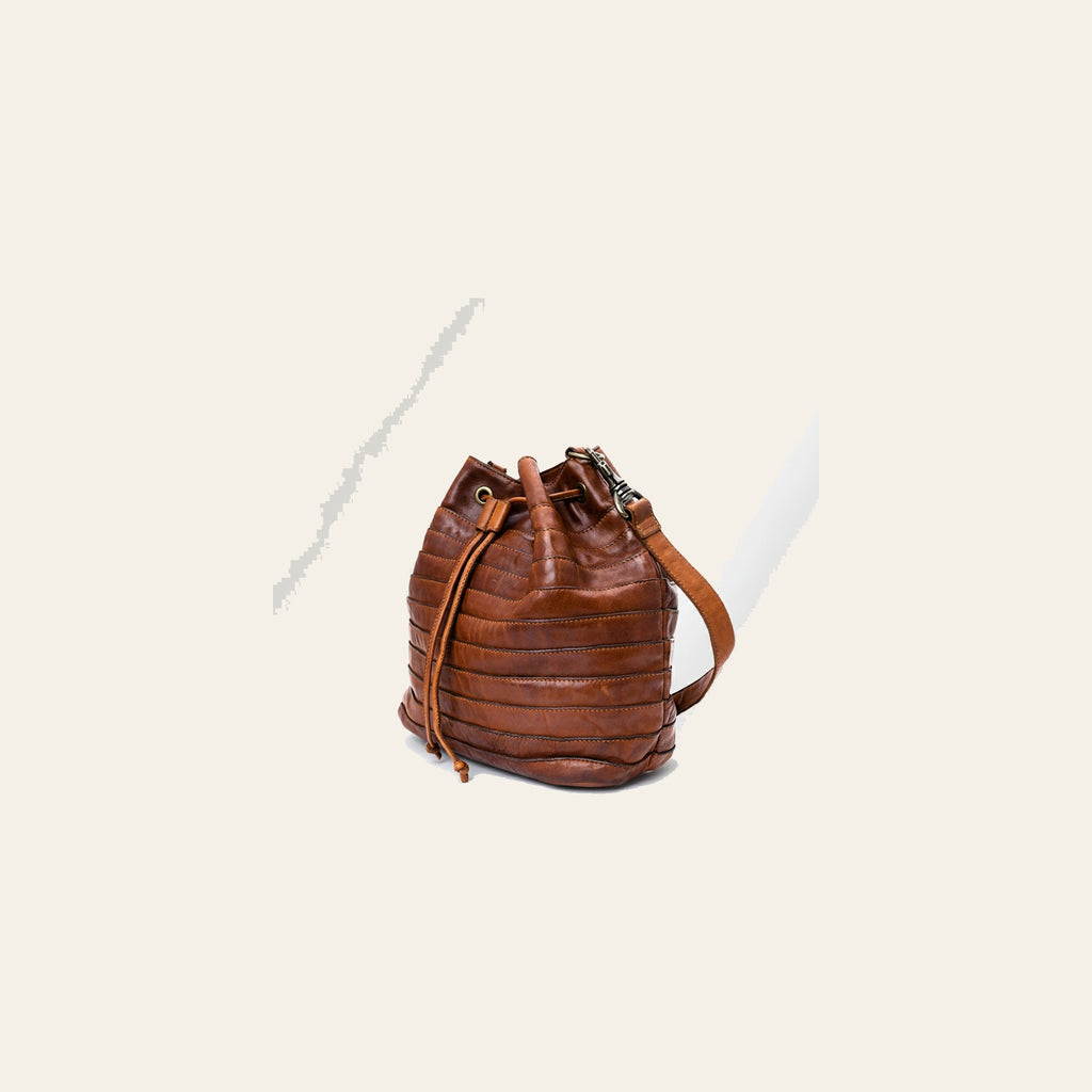 Spaghetti Western Swc138Bcg Bucket Vintage Handmade Drum Dyed Genuine European Cowhide Leather Women Bag Western Handbag Purse