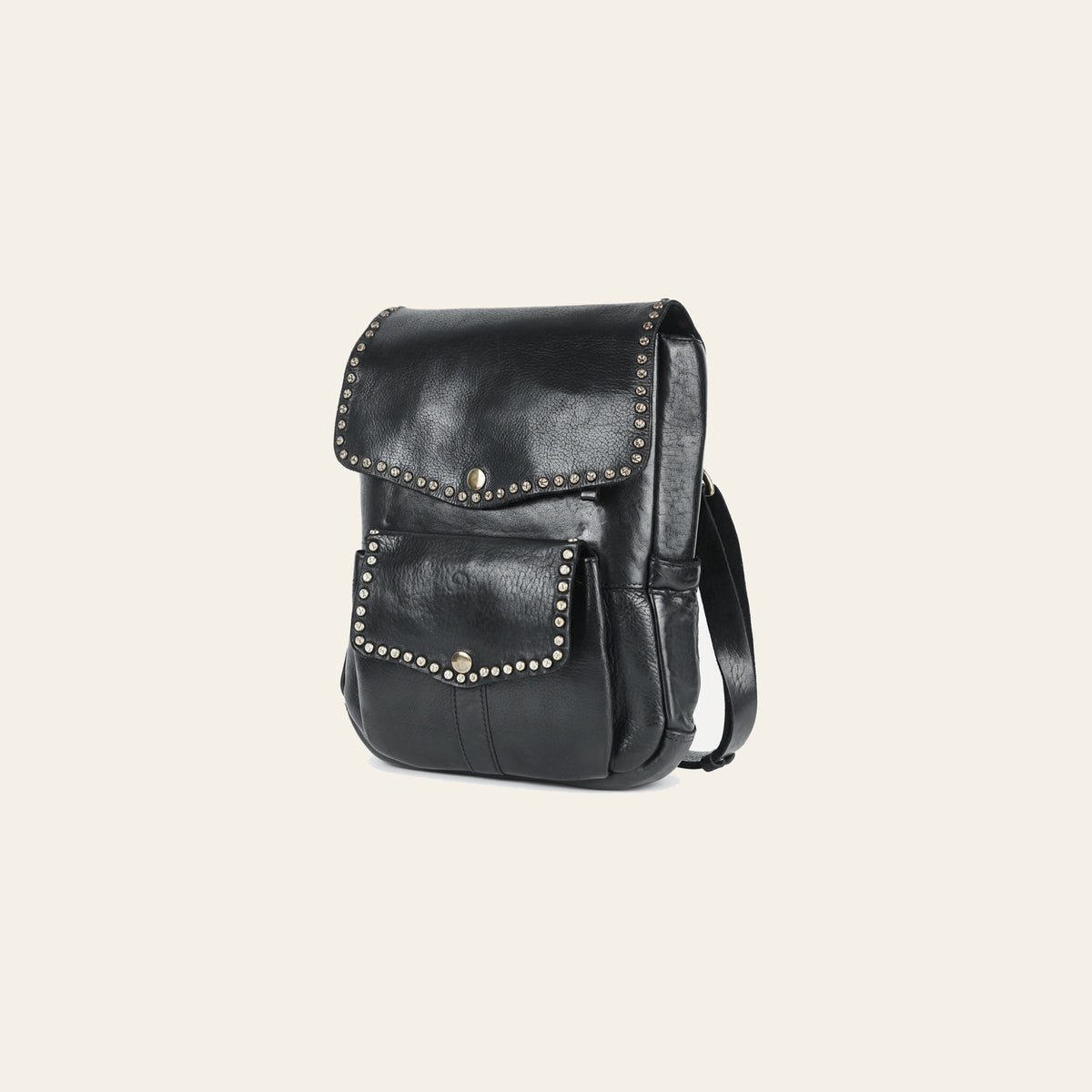 Spaghetti Western Swc139Blk Backpack Vintage Handmade Drum Dyed Genuine European Cowhide Leather Women Bag Western Handbag Purse