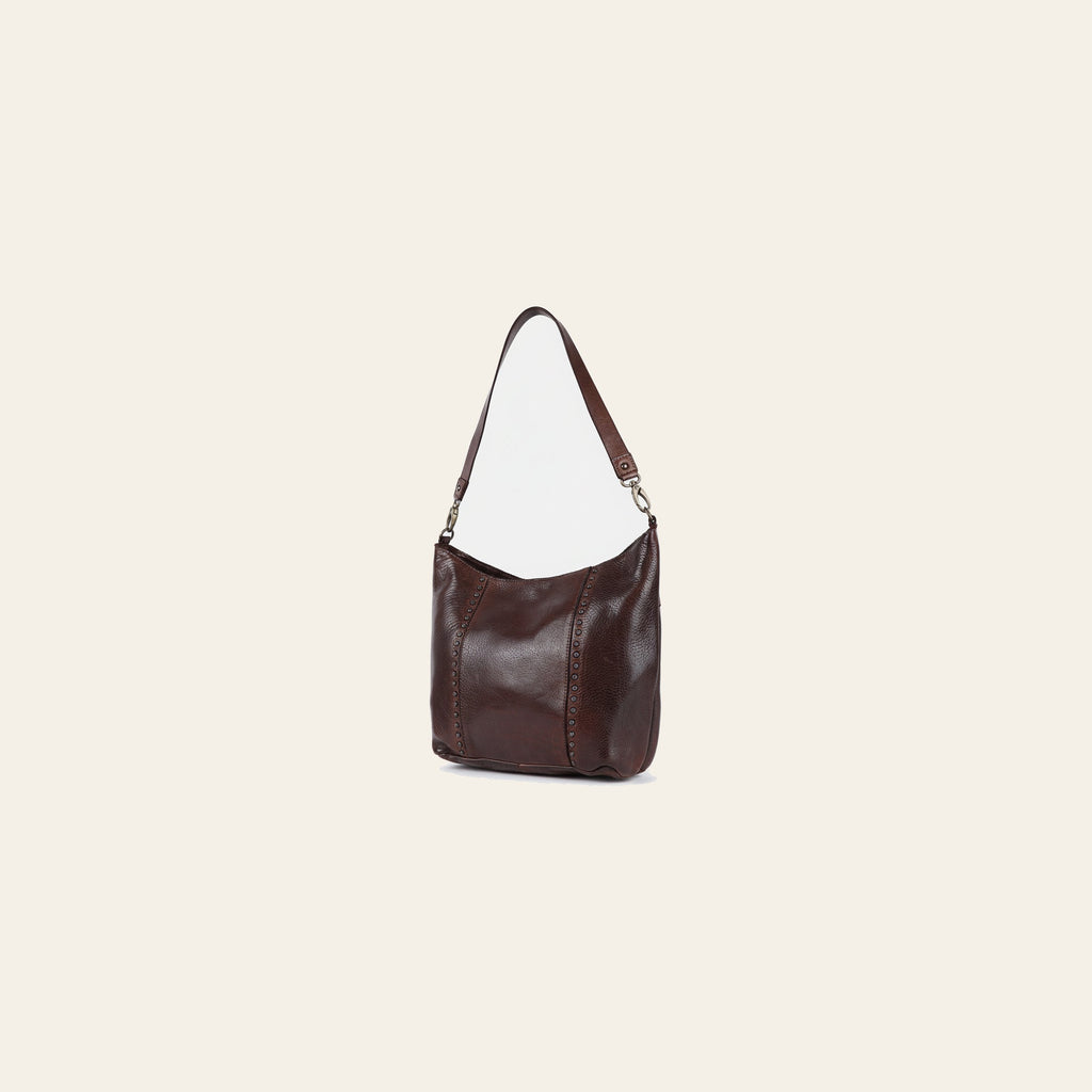 Spaghetti Western Swc140Brn Hobo Vintage Handmade Drum Dyed Genuine European Cowhide Leather Women Bag Western Handbag Purse