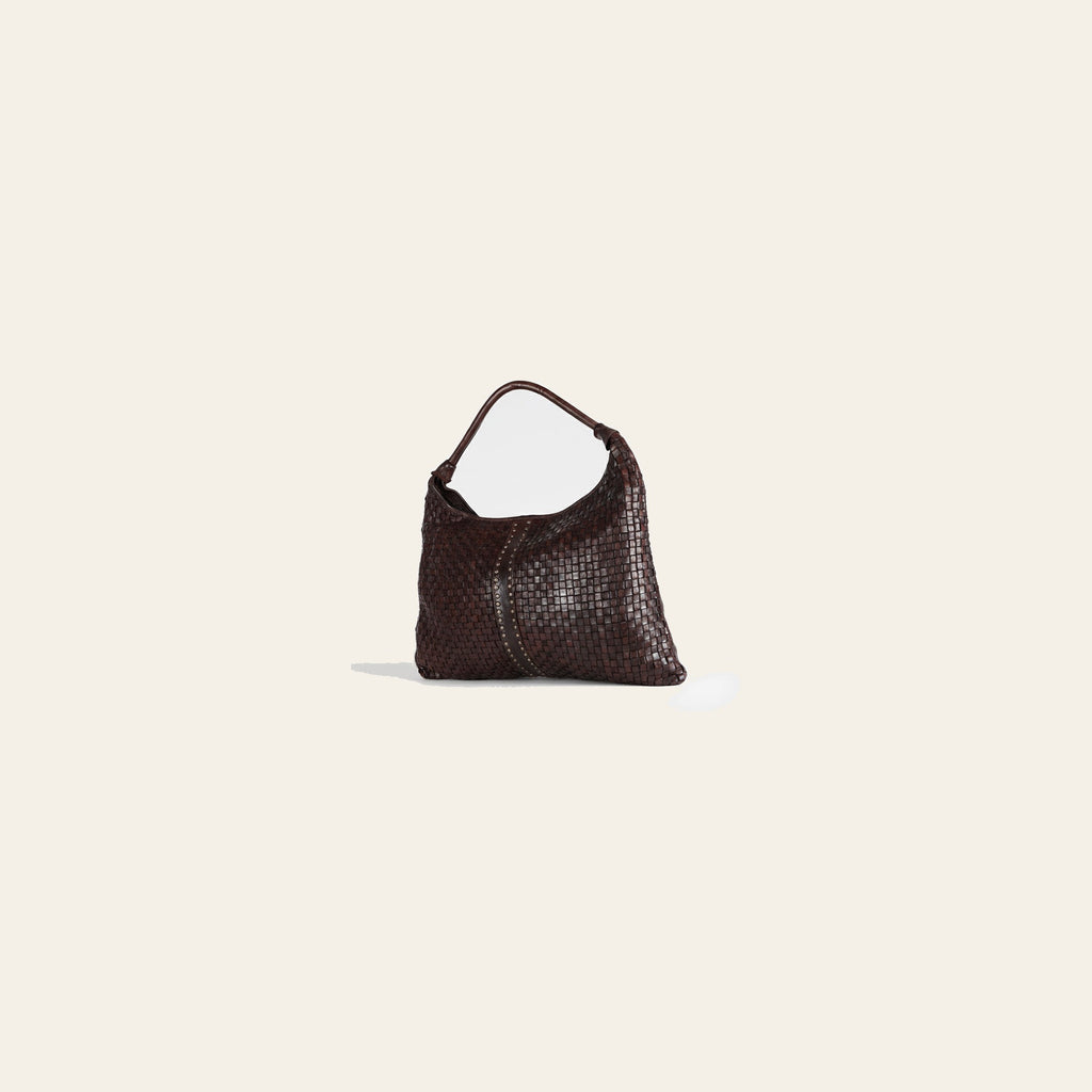 Spaghetti Western Swc141Brn Hobo Vintage Handmade Drum Dyed Genuine European Cowhide Leather Women Bag Western Handbag Purse