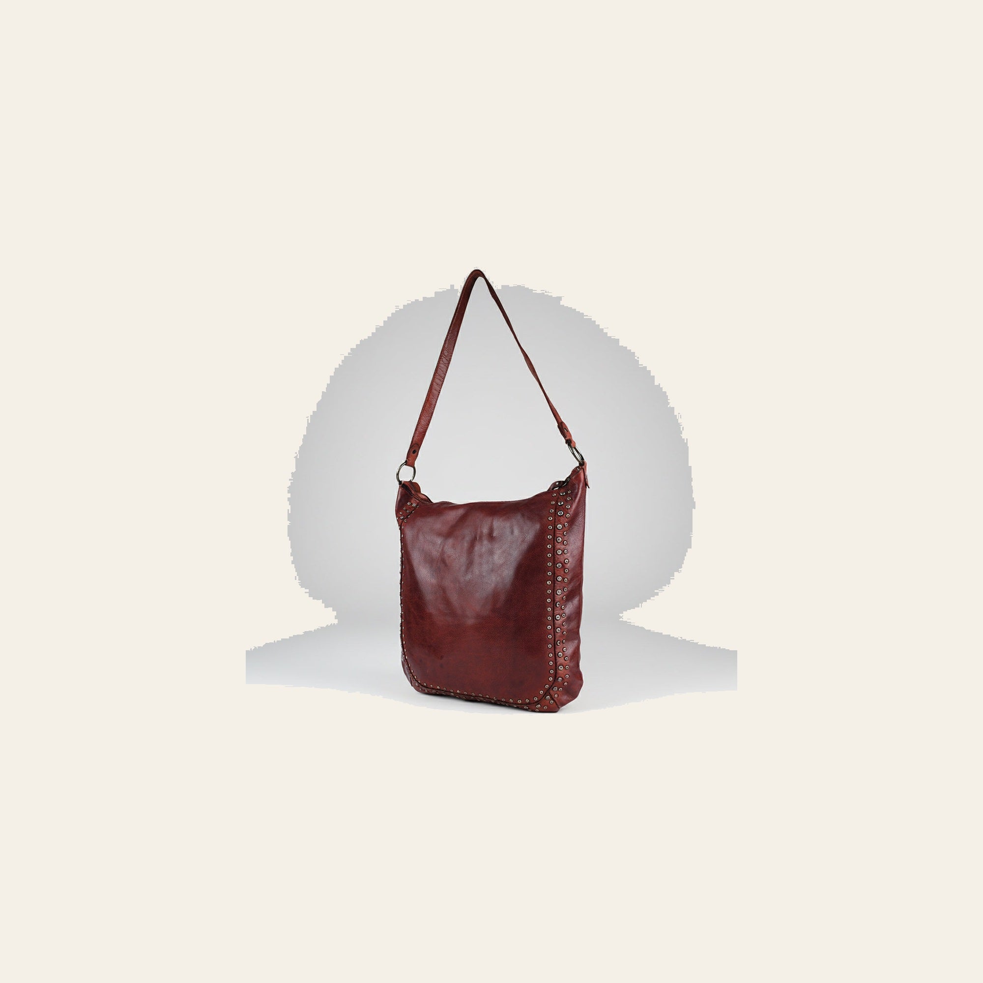 Spaghetti Western Swc142Acg Hobo Vintage Handmade Drum Dyed Genuine European Cowhide Leather Women Bag Western Handbag Purse