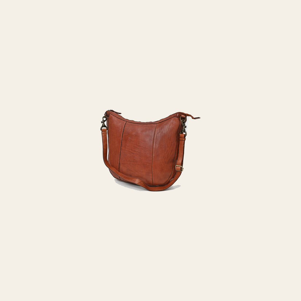 Spaghetti Western Swc143Cg Hobo Vintage Handmade Drum Dyed Genuine European Cowhide Leather Women Bag Western Handbag Purse