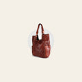 Spaghetti Western Swc144Acg Tote Vintage Handmade Drum Dyed Genuine European Cowhide Leather Women Bag Western Handbag Purse