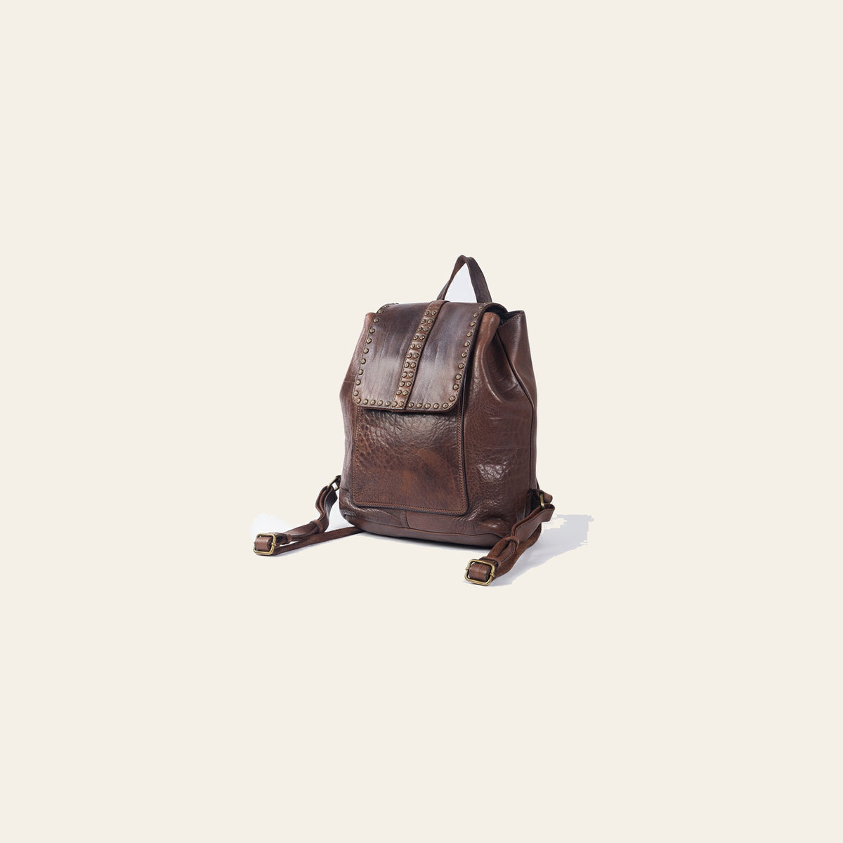 Spaghetti Western Swc145Abrn Backpack Vintage Handmade Drum Dyed Genuine European Cowhide Leather Women Bag Western Handbag Purse