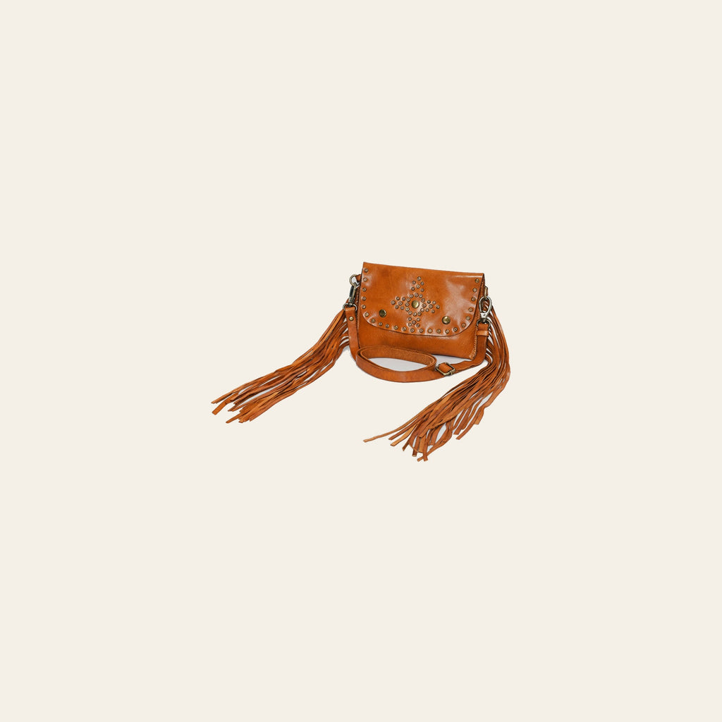 Spaghetti Western Swc147Tan Envelope Vintage Handmade Drum Dyed Genuine European Cowhide Leather Women Bag Western Handbag Purse