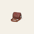 Spaghetti Western Swc149Cg Envelope Vintage Handmade Drum Dyed Genuine European Cowhide Leather Women Bag Western Handbag Purse
