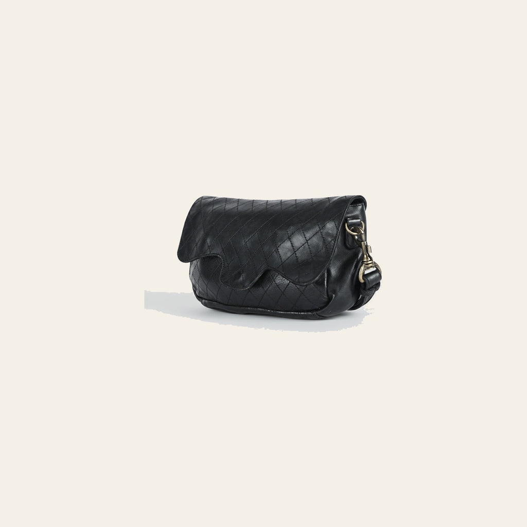 Spaghetti Western Swc151Blk Envelope Vintage Handmade Drum Dyed Genuine European Cowhide Leather Women Bag Western Handbag Purse