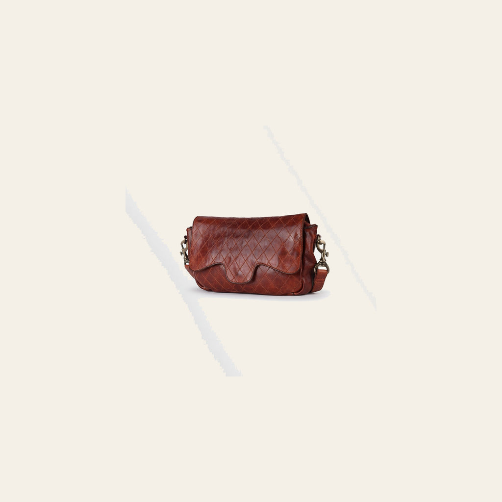 Spaghetti Western Swc151Cg Envelope Vintage Handmade Drum Dyed Genuine European Cowhide Leather Women Bag Western Handbag Purse