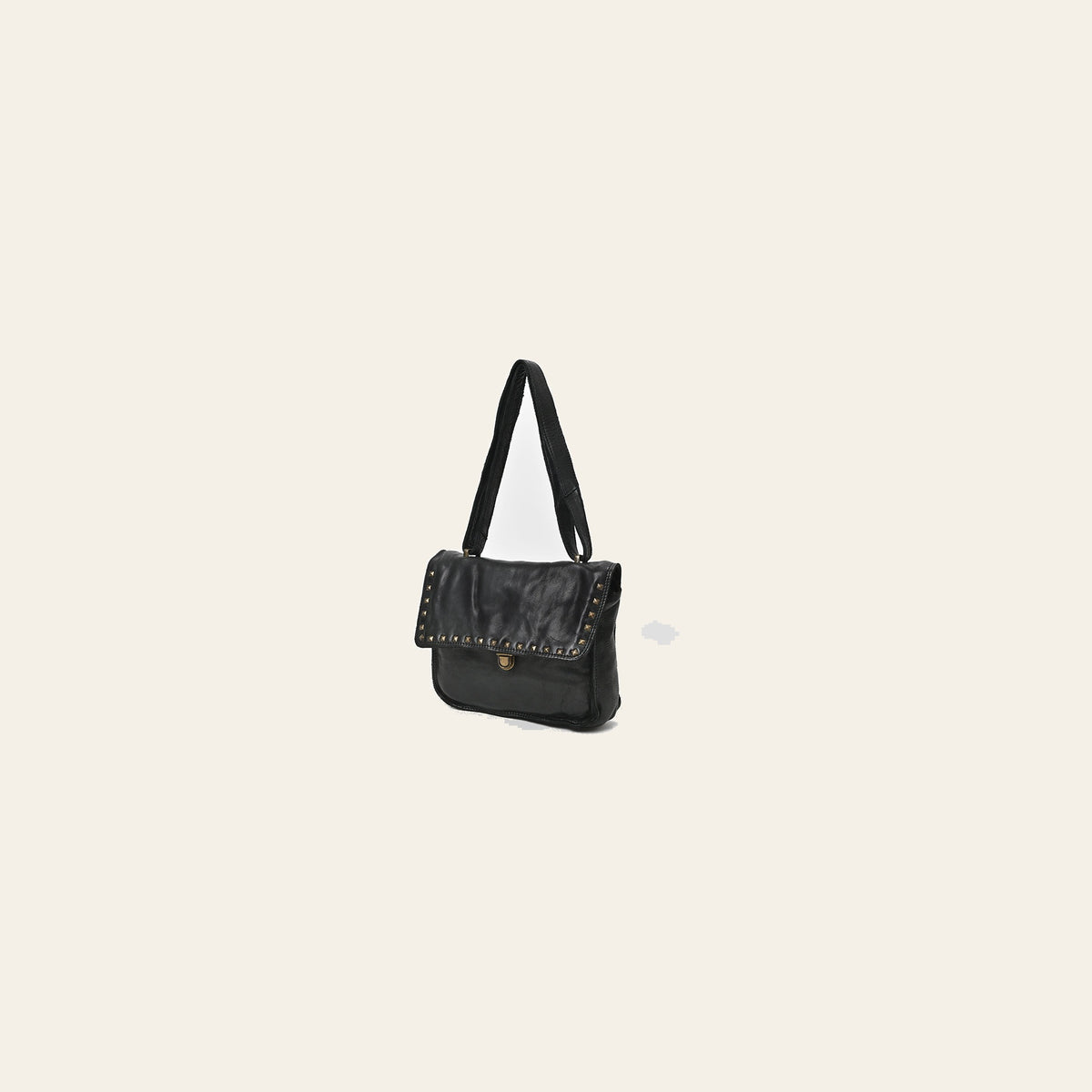 Spaghetti Western Swc163Blk Envelope Vintage Handmade Drum Dyed Genuine European Cowhide Leather Women Bag Western Handbag Purse