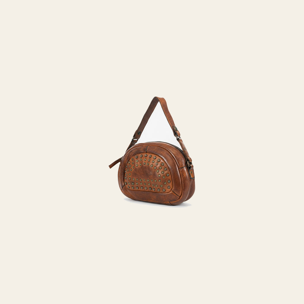 Spaghetti Western Swc167Cg Cross Body I Vintage Handmade Drum Dyed Genuine European Cowhide Leather Women Bag Western Handbag Purse