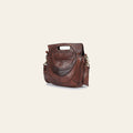 Spaghetti Western Swc173Brn Clutch Vintage Handmade Drum Dyed Genuine European Cowhide Leather Women Bag Western Handbag Purse