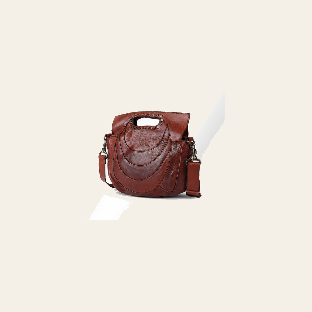 Spaghetti Western Swc173Cg Clutch Vintage Handmade Drum Dyed Genuine European Cowhide Leather Women Bag Western Handbag Purse