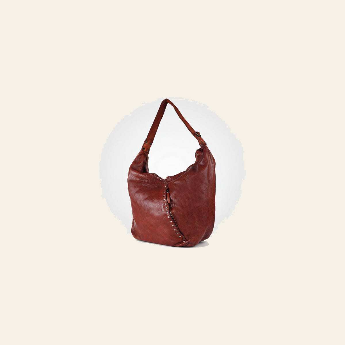 Spaghetti Western Swc176Cg Hobo Vintage Handmade Drum Dyed Genuine European Cowhide Leather Women Bag Western Handbag Purse