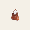 Spaghetti Western Swc178Tan Tote Vintage Handmade Drum Dyed Genuine European Cowhide Leather Women Bag Western Handbag Purse