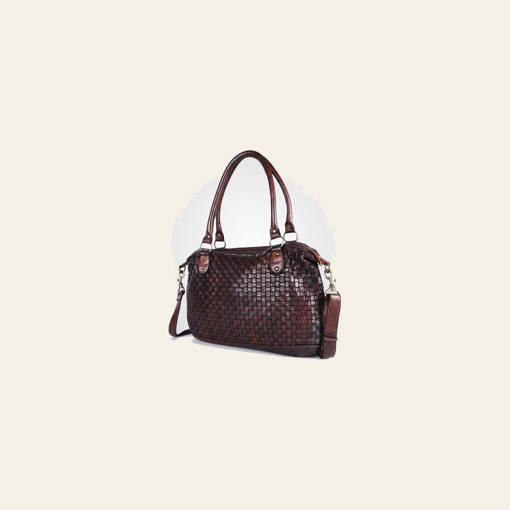 Spaghetti Western Swc182Brn Tote Vintage Handmade Drum Dyed Genuine European Cowhide Leather Women Bag Western Handbag Purse