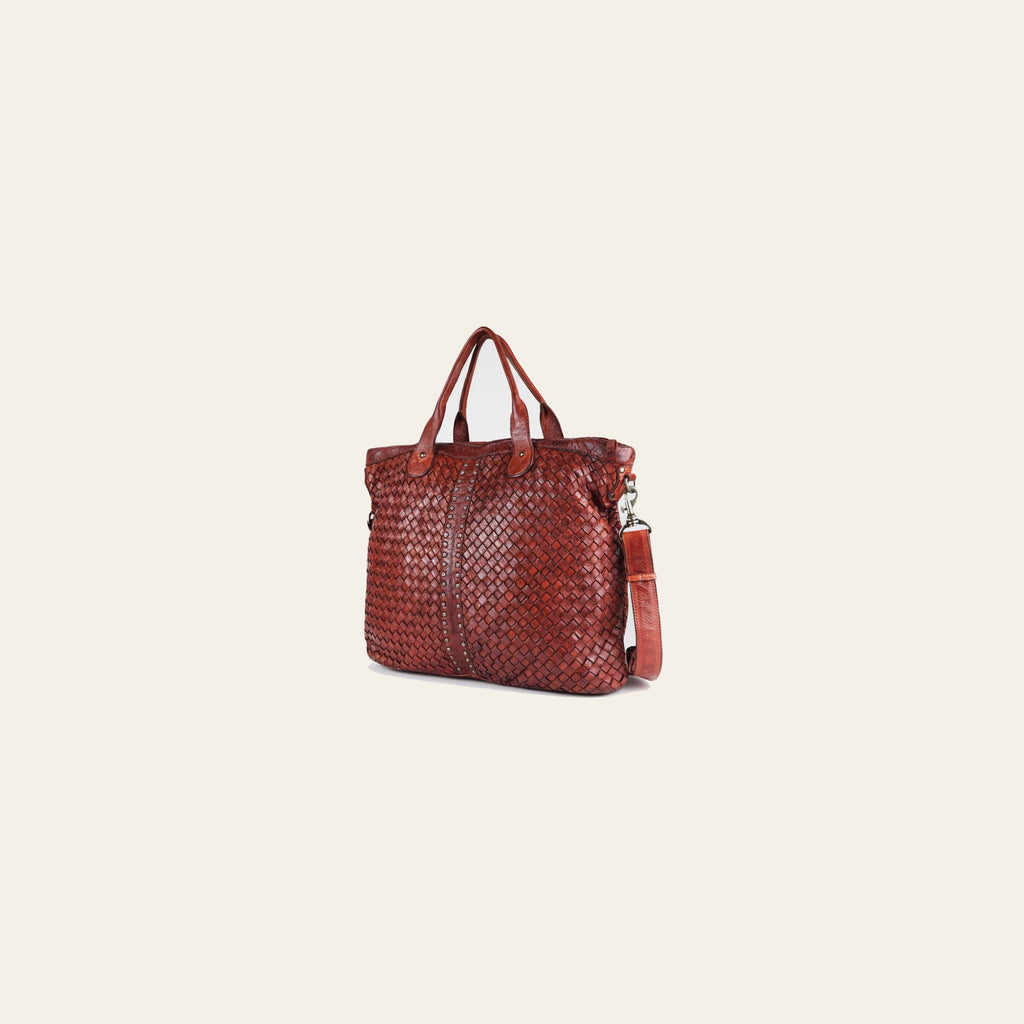Spaghetti Western Swc187Cg Tote Vintage Handmade Drum Dyed Genuine European Cowhide Leather Women Bag Western Handbag Purse