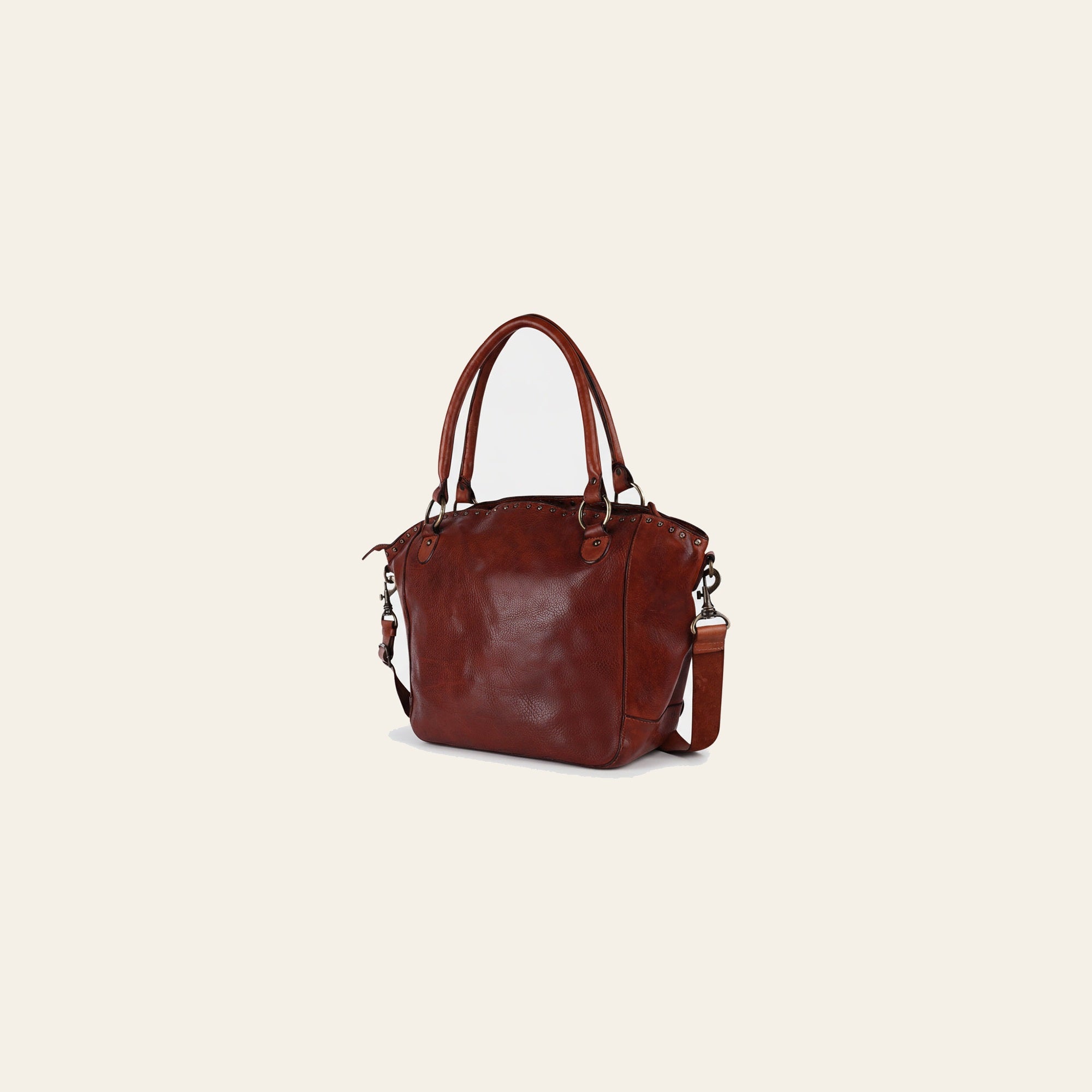 Spaghetti Western Swc188Cg Tote Vintage Handmade Drum Dyed Genuine European Cowhide Leather Women Bag Western Handbag Purse