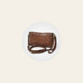 Spaghetti Western Swc195Brn Wallet Vintage Handmade Drum Dyed Genuine European Cowhide Leather Women Bag Western Handbag Purse