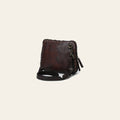 Spaghetti Western Swc199Brn Coin Purse Vintage Handmade Drum Dyed Genuine European Cowhide Leather Women Bag Western Handbag Purse
