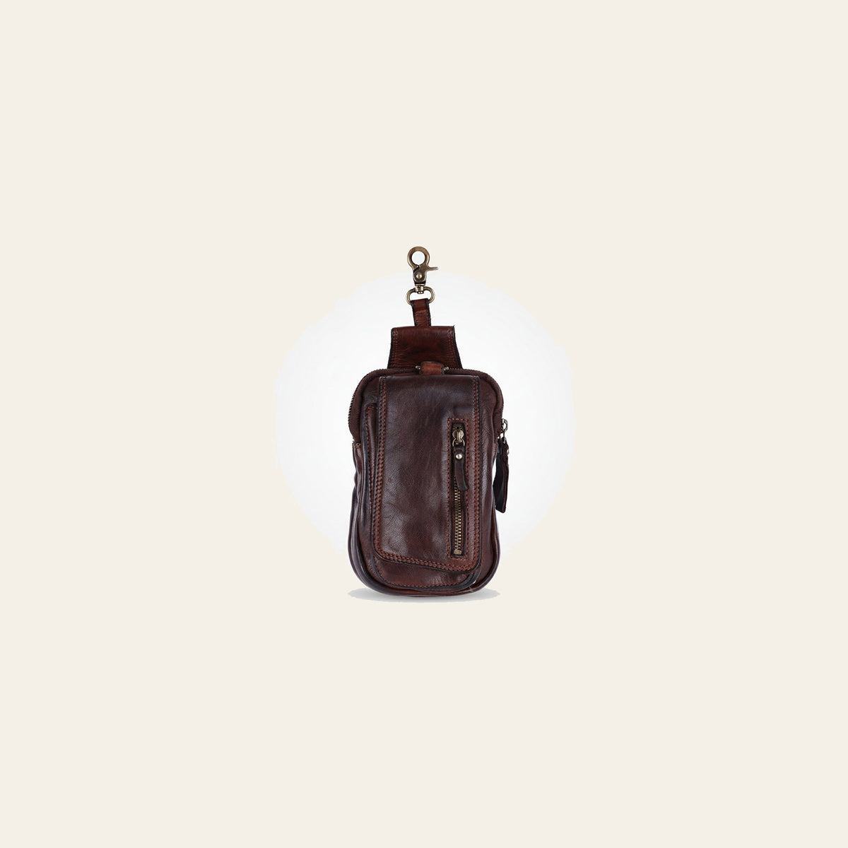 Spaghetti Western Swc203Brn Sling Vintage Handmade Drum Dyed Genuine European Cowhide Leather Women Bag Western Handbag Purse
