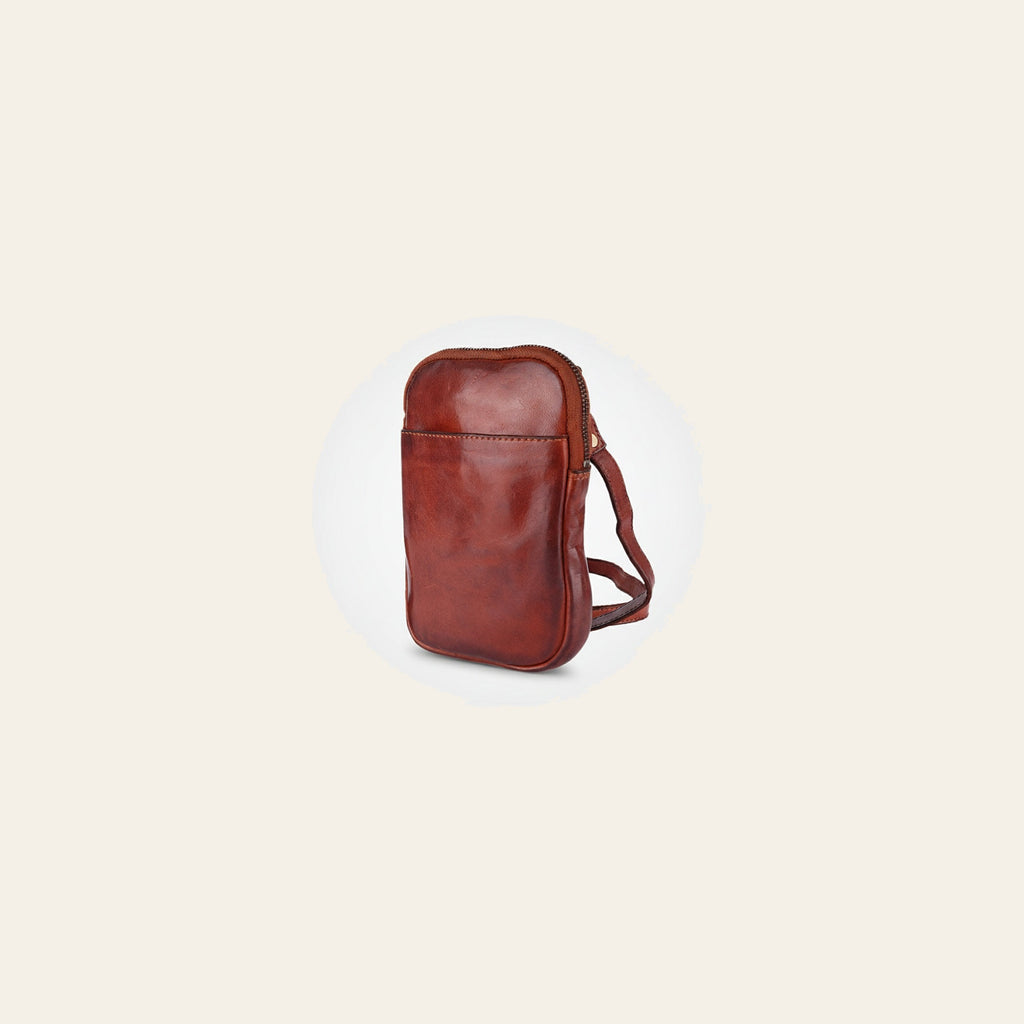 Spaghetti Western Swc208Cg Sling Vintage Handmade Drum Dyed Genuine European Cowhide Leather Women Bag Western Handbag Purse