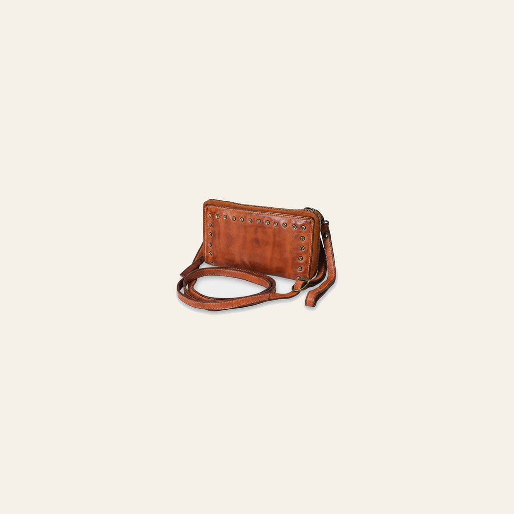 Spaghetti Western Swc212Cg Wallet Vintage Handmade Drum Dyed Genuine European Cowhide Leather Women Bag Western Handbag Purse