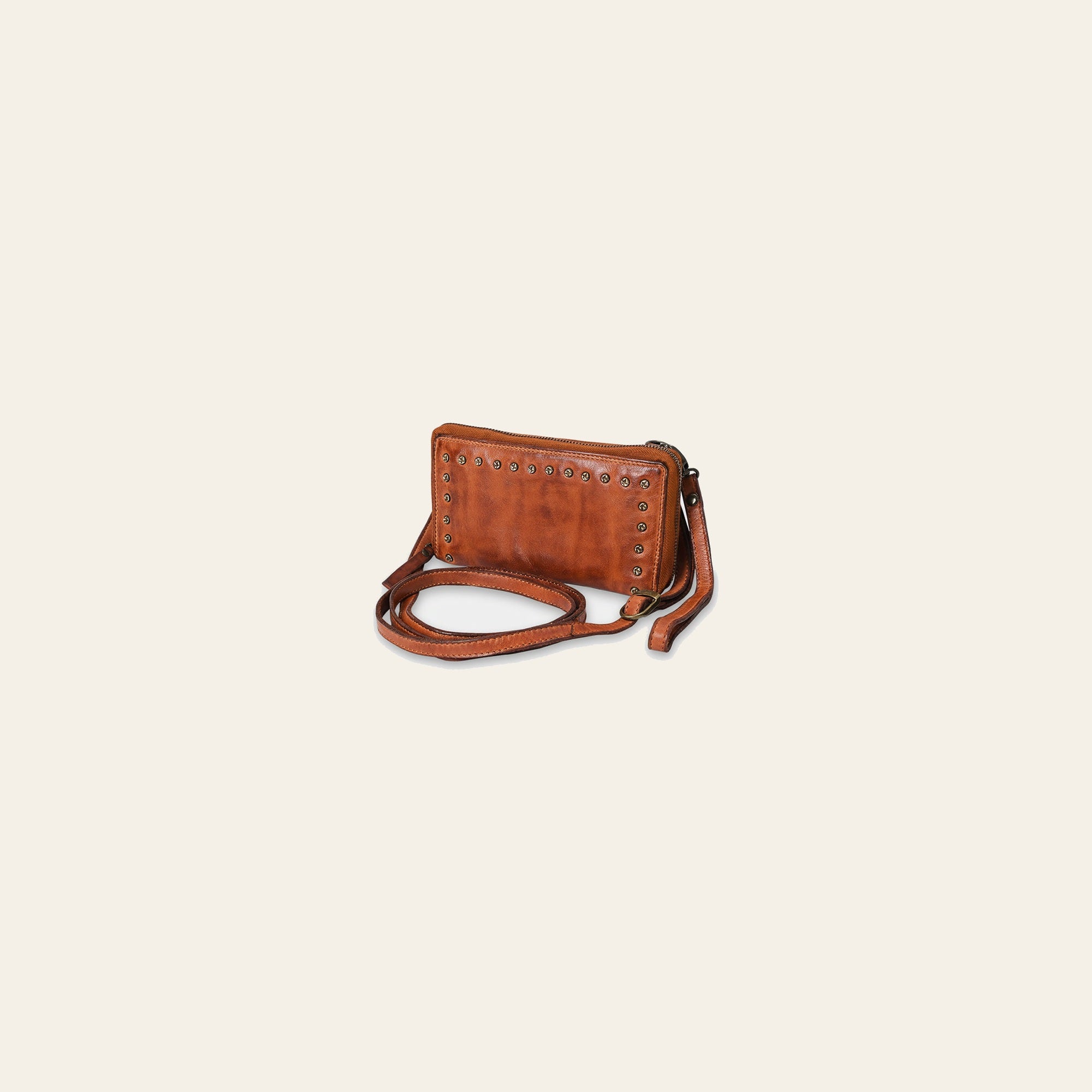 Spaghetti Western Swc212Cg Wallet Vintage Handmade Drum Dyed Genuine European Cowhide Leather Women Bag Western Handbag Purse