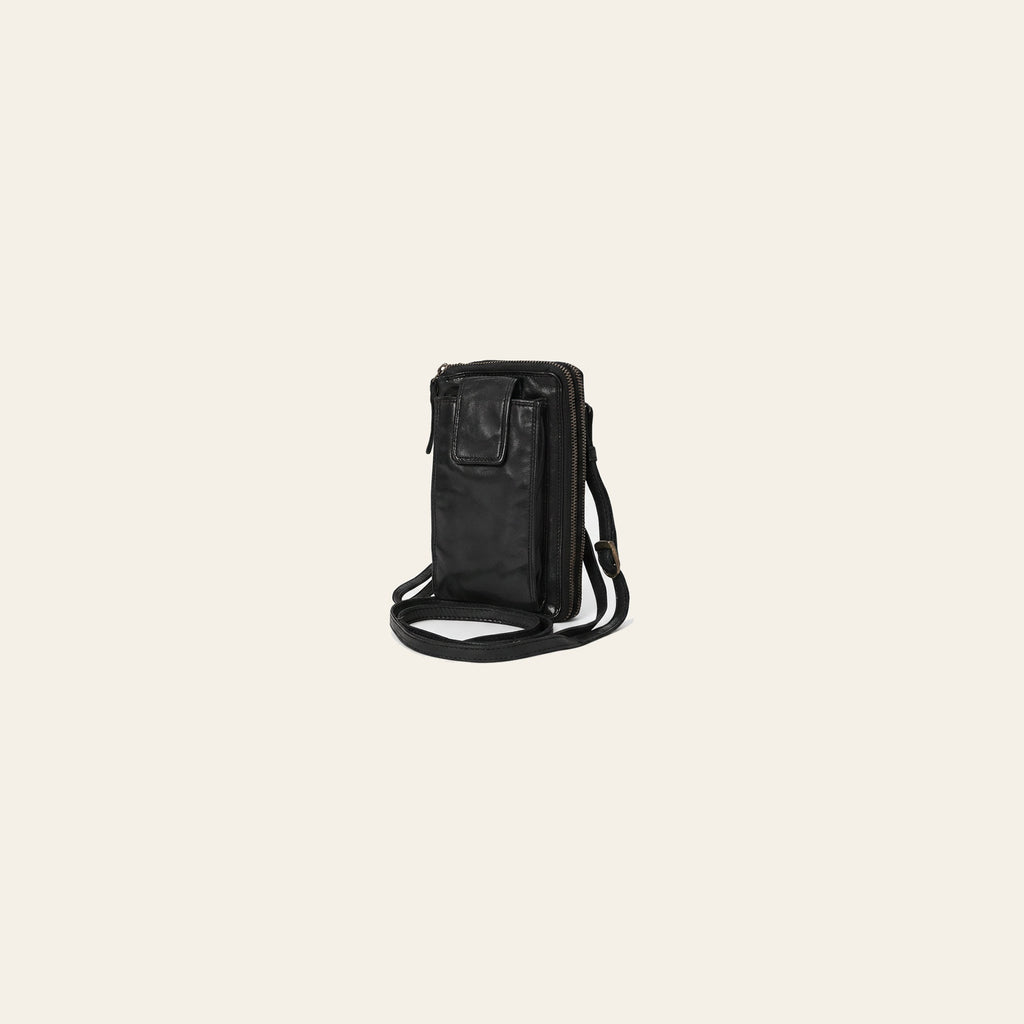 Spaghetti Western Swc213Blk Sling Vintage Handmade Drum Dyed Genuine European Cowhide Leather Women Bag Western Handbag Purse