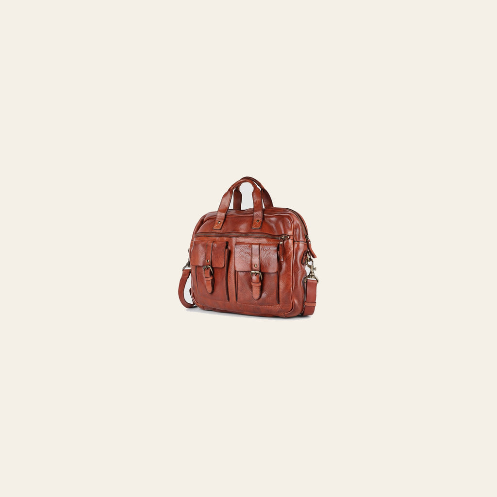 Spaghetti Western Swc405Cg Briefcase Vintage Handmade Drum Dyed Genuine European Cowhide Leather Women Bag Western Handbag Purse