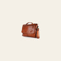 Spaghetti Western Swc408Tan Briefcase Vintage Handmade Drum Dyed Genuine European Cowhide Leather Women Bag Western Handbag Purse