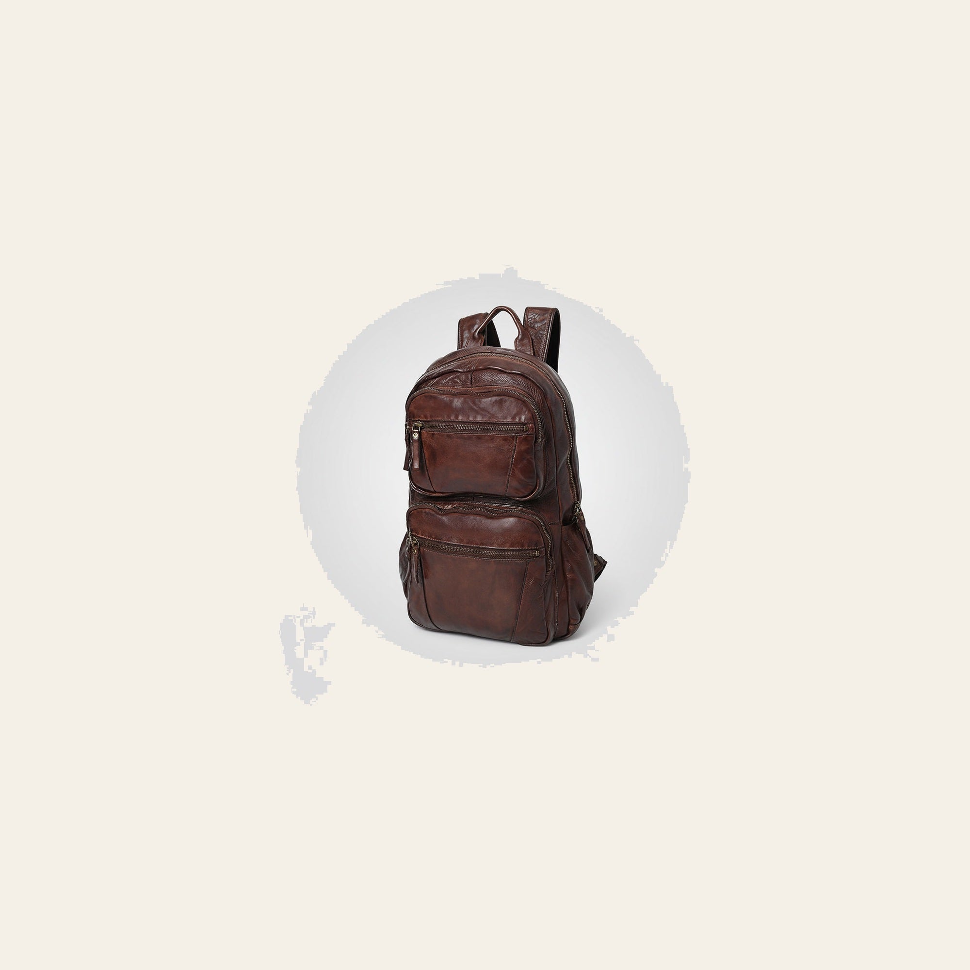 Spaghetti Western Swc414Brn Backpack Vintage Handmade Drum Dyed Genuine European Cowhide Leather Women Bag Western Handbag Purse