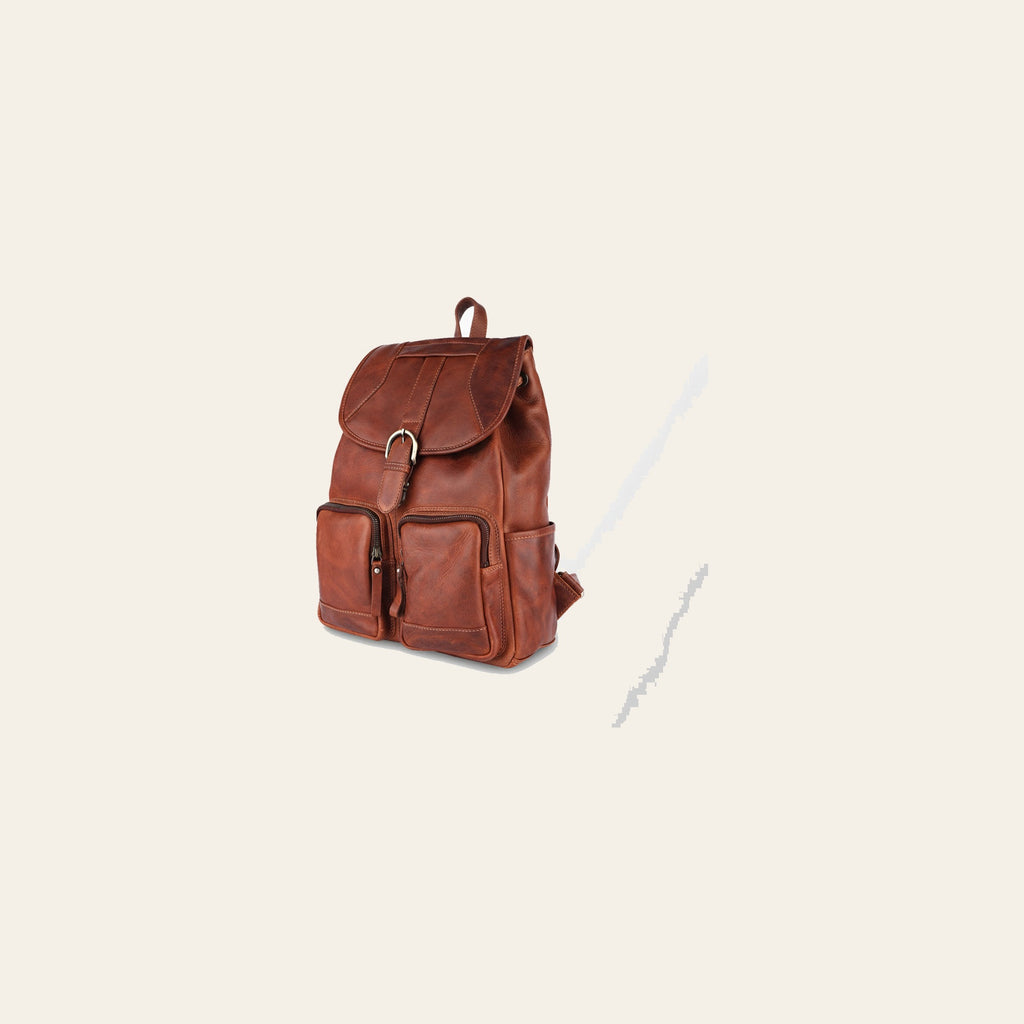 Spaghetti Western Swc427Tbrn Backpack Vintage Handmade Drum Dyed Genuine European Cowhide Leather Women Bag Western Handbag Purse