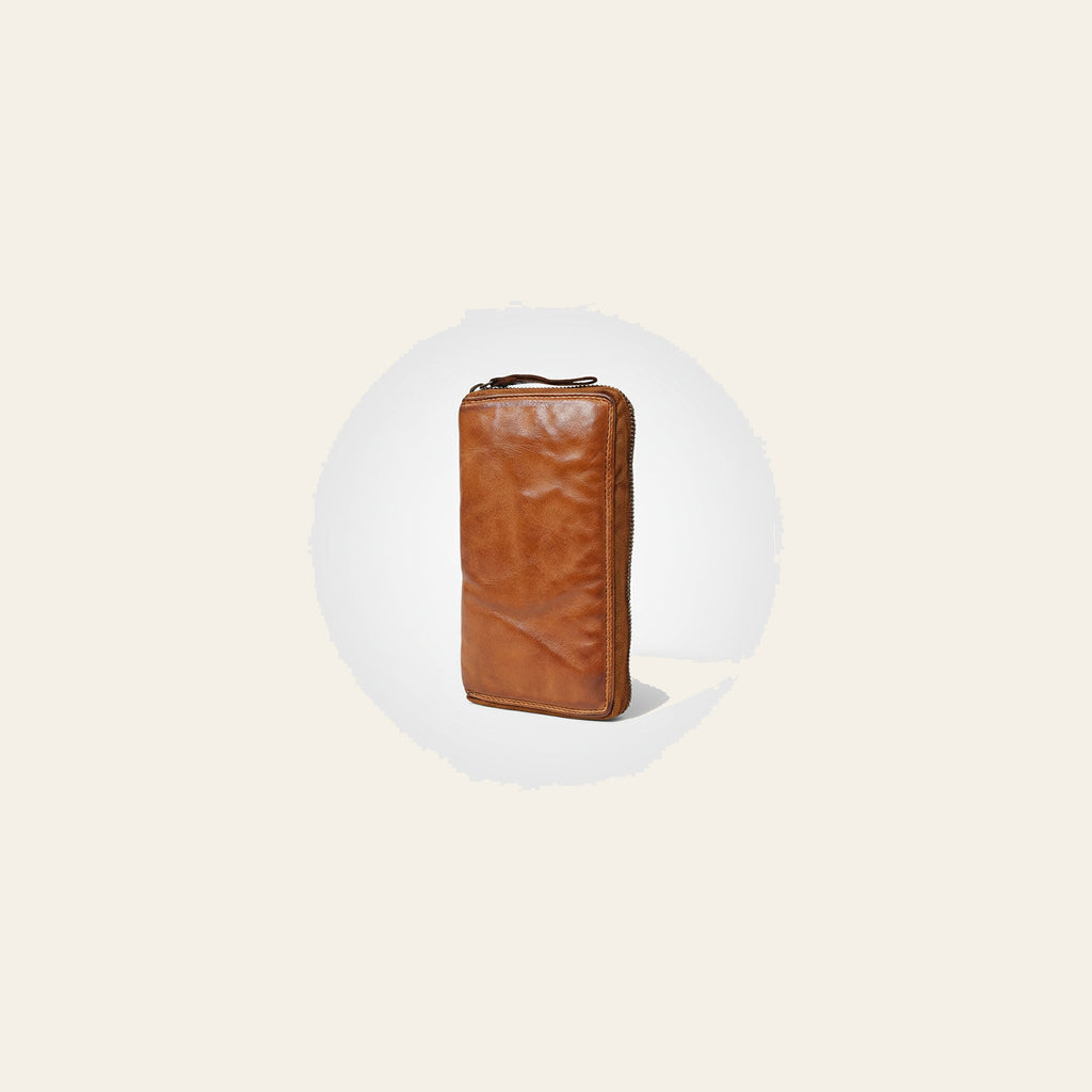 Spaghetti Western Swc434Cg Wallet Vintage Handmade Drum Dyed Genuine European Cowhide Leather Women Bag Western Handbag Purse