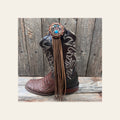 Boot Cuff Jewelry - Squash Blossom Concho - Fringe