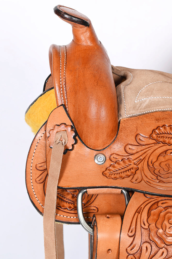 Kids Youth Children Miniature Pony Saddle Leather Pleasure Western Comfytack
