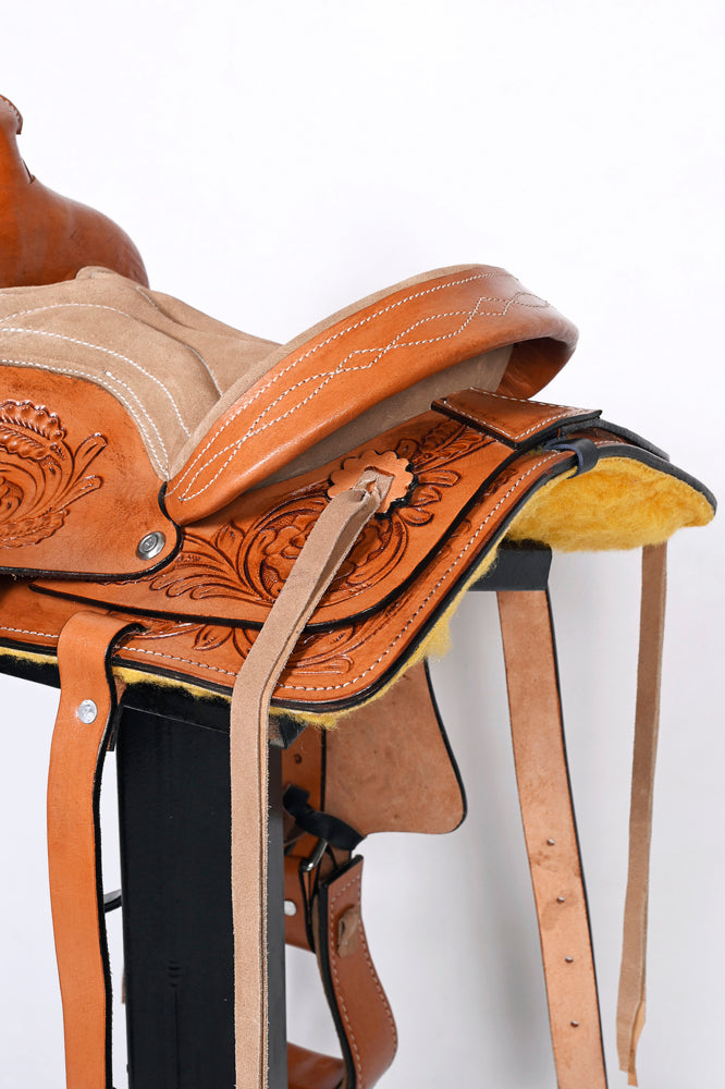 Kids Youth Children Miniature Pony Saddle Leather Pleasure Western Comfytack