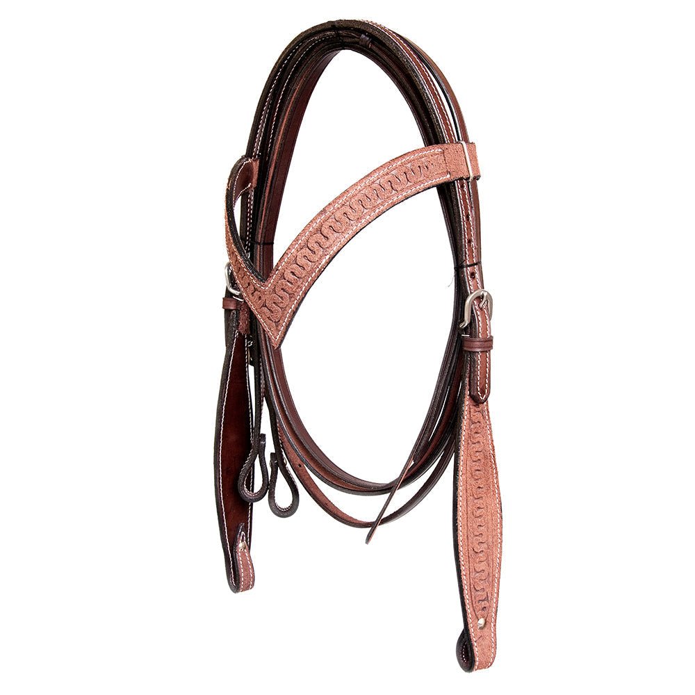 COMFYTACK Western Leather Horse Headstall Tack Tan