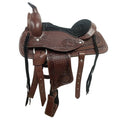 Comfytack Western Kids Youth Children Miniature Pony Saddle Leather Dark Brown