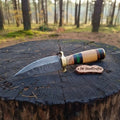 10” Damascus steel Hunting Knife with Olive wood handle