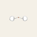 BAR H EQUINE Eggbutt D Ring Snaffle Tongue Relief Bit w/ Low Port & Copper Roller | for Horses Horse Bit and bridles
