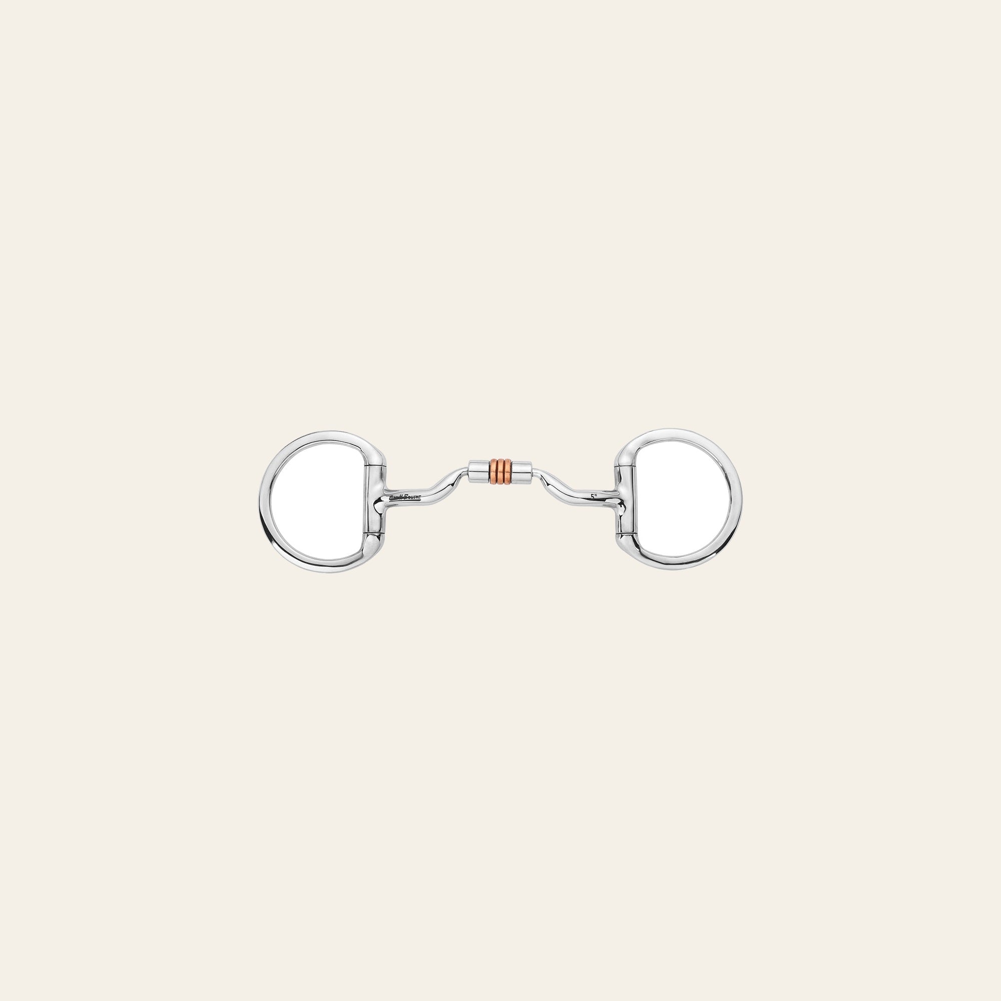 BAR H EQUINE Eggbutt D Ring Snaffle Tongue Relief Bit w/ Low Port & Copper Roller | for Horses Horse Bit and bridles