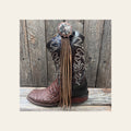 Boot Cuff Jewelry - Starburst Flower Concho - Fringe