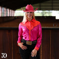 Summer Leopard Sparkle Performance Rodeo Shirt